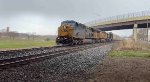 CSX 90 in the pouring rain.